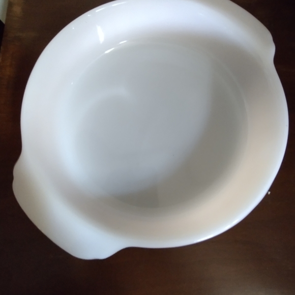 Vintage 51-60' MCM Fire King Peach Lustre Round Casserole Dish #1 🍑 Mould #5 - Picture 4 of 12